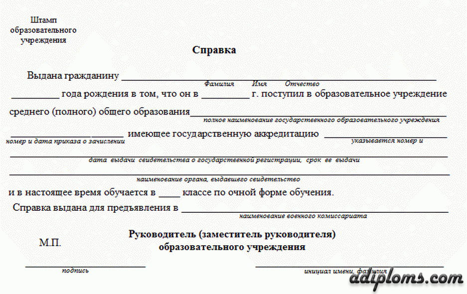 Справка в военкомат (Форма 26) Фото Справка в военкомат (Форма 26) Фото